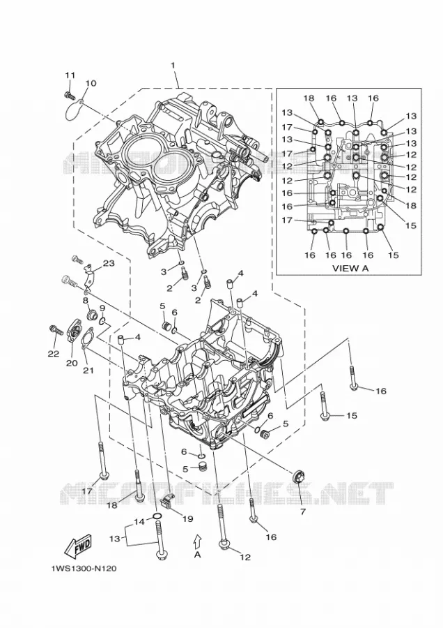 CARTER MOTEUR Yamaha MOTO 700 2016 MT  MT07A