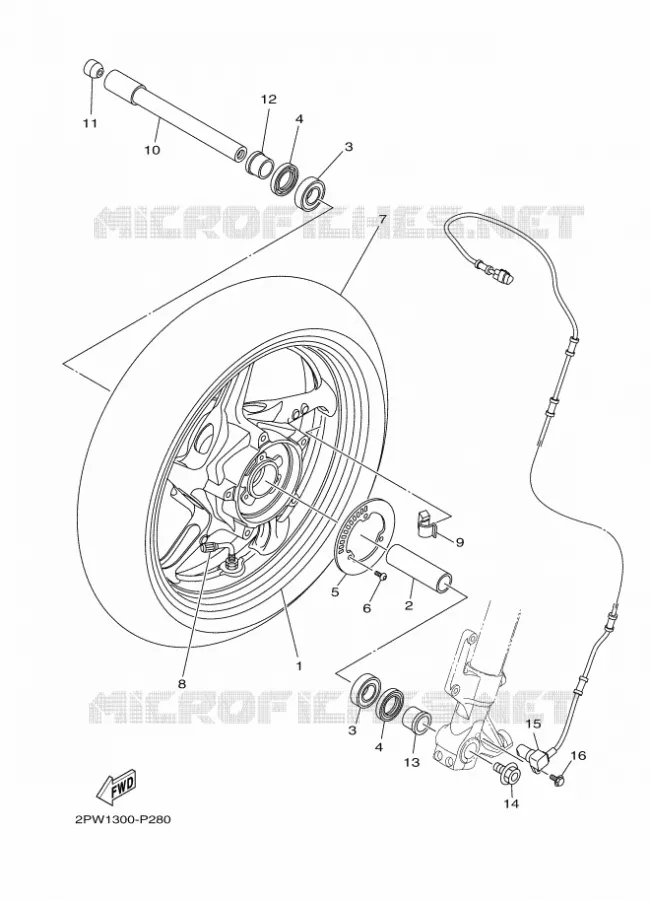 ROUE AVANT Yamaha SCOOTER 530 2016 TMAX  XP500