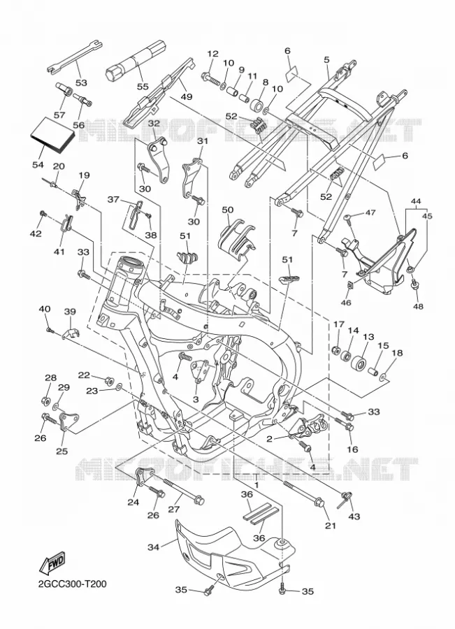 CADRE Yamaha MOTO 450 2018 WRF  WR450F