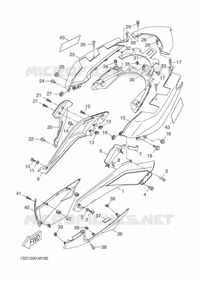 COUVERCLE LATERAL Yamaha SCOOTER 400 2017 XMAX  YP400RA