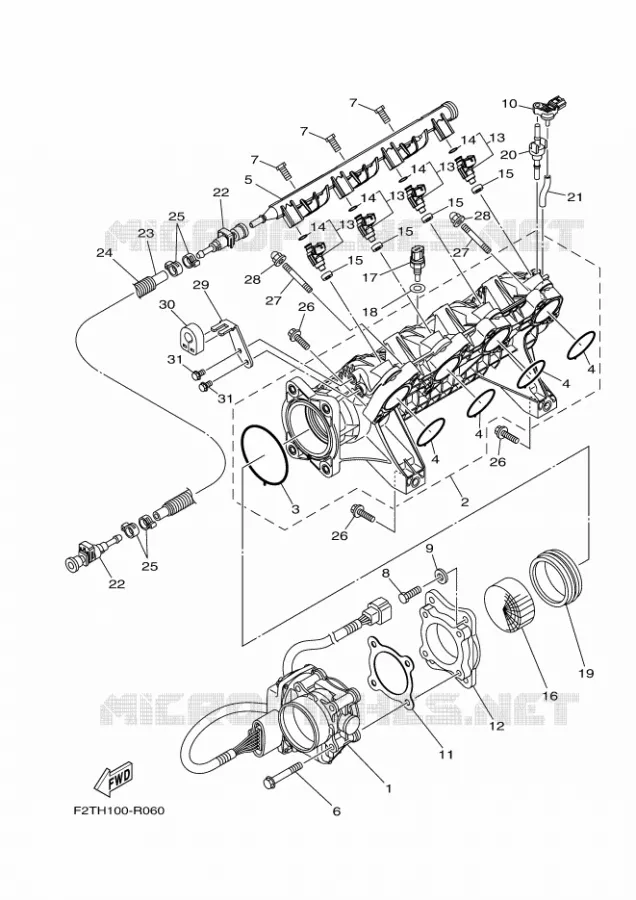 ADMISSION 1 Yamaha WAVERUNNER 1800 2016 FX CRUISER  FB1800A-R