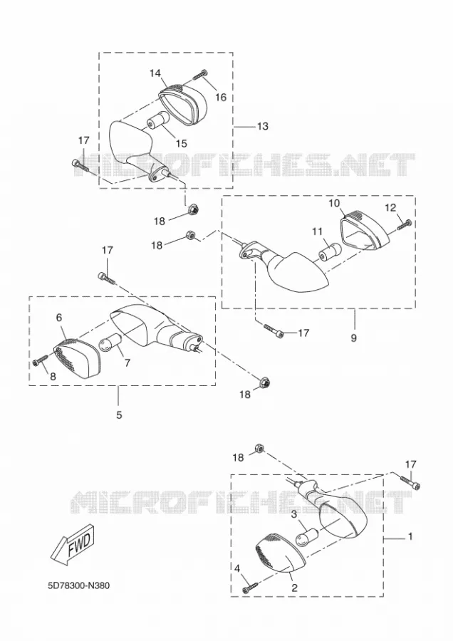CLIGNOTANT Yamaha MOTO 125 2015 MT  MT125