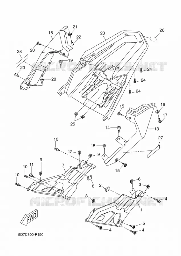 COUVERCLE LATERAL Yamaha MOTO 125 2015 MT  MT125