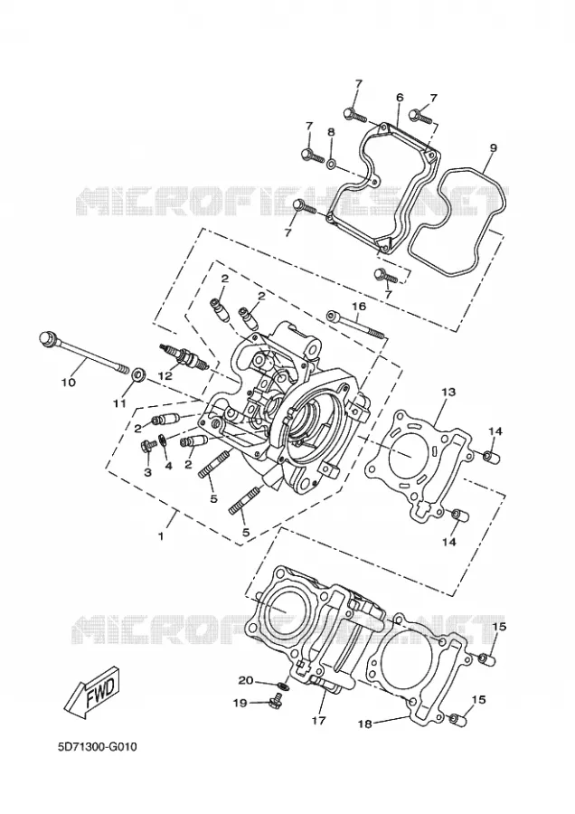 CULASSE Yamaha MOTO 125 2015 MT  MT125