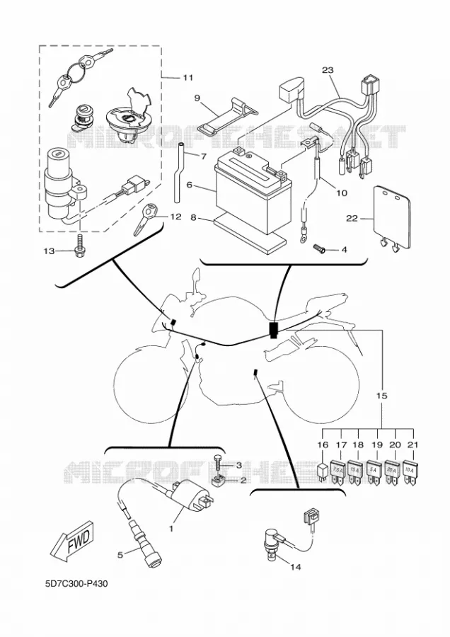 ELECTRIQUE 1 Yamaha MOTO 125 2015 MT  MT125