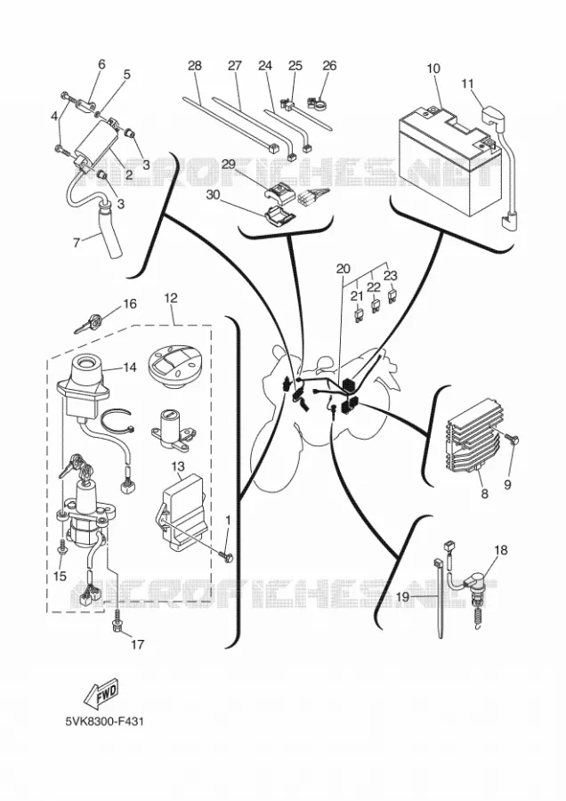 ELECTRIQUE 1 Yamaha MOTO 660 2010 XTX  XT660X