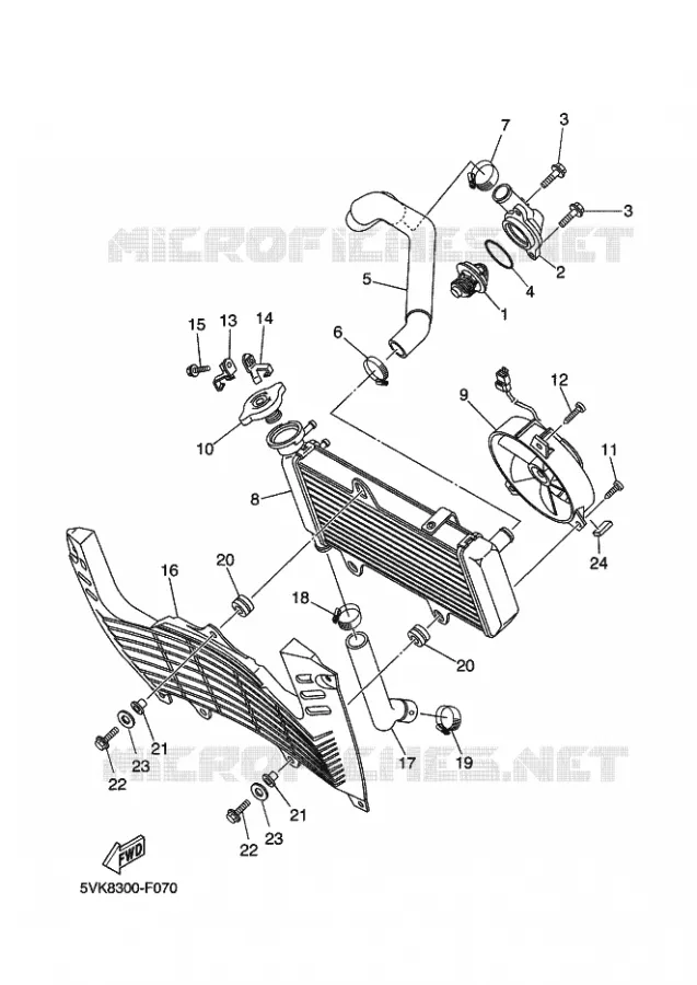 RADIATEUR / DURITES Yamaha MOTO 660 2010 XTR  XT660R