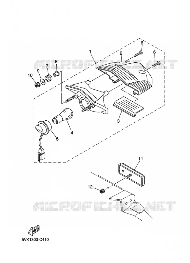 FEU ARRIERE Yamaha MOTO 660 2010 XTR  XT660R