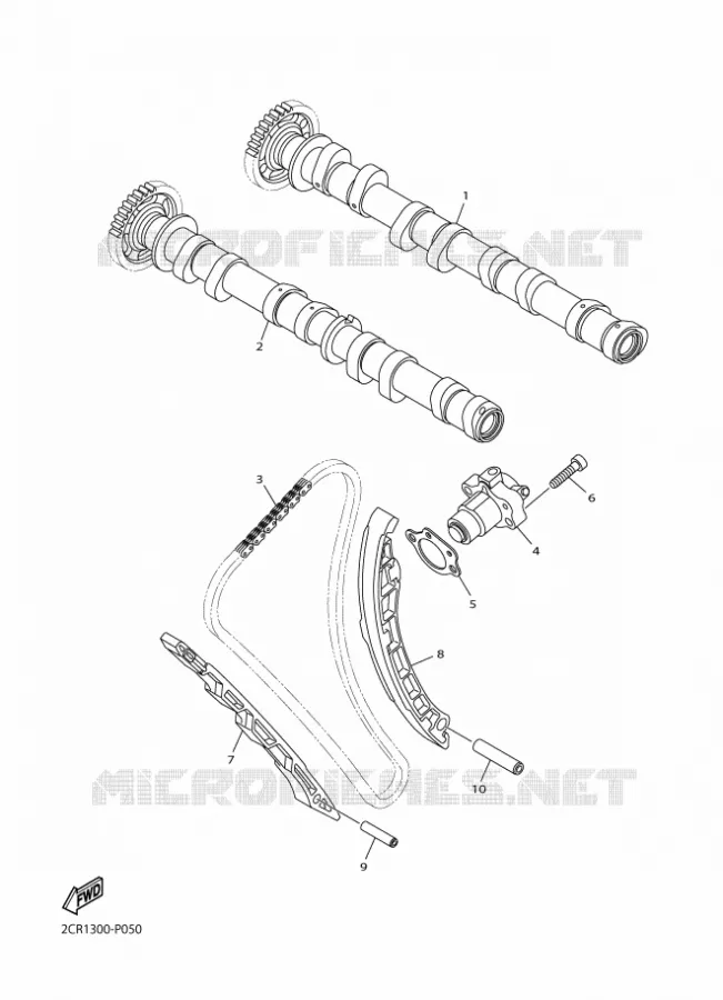 ARBRE A CAMES / CHAINE DE DISTRIBUTION Yamaha MOTO 1000 2018 R1M  YZF-R1M