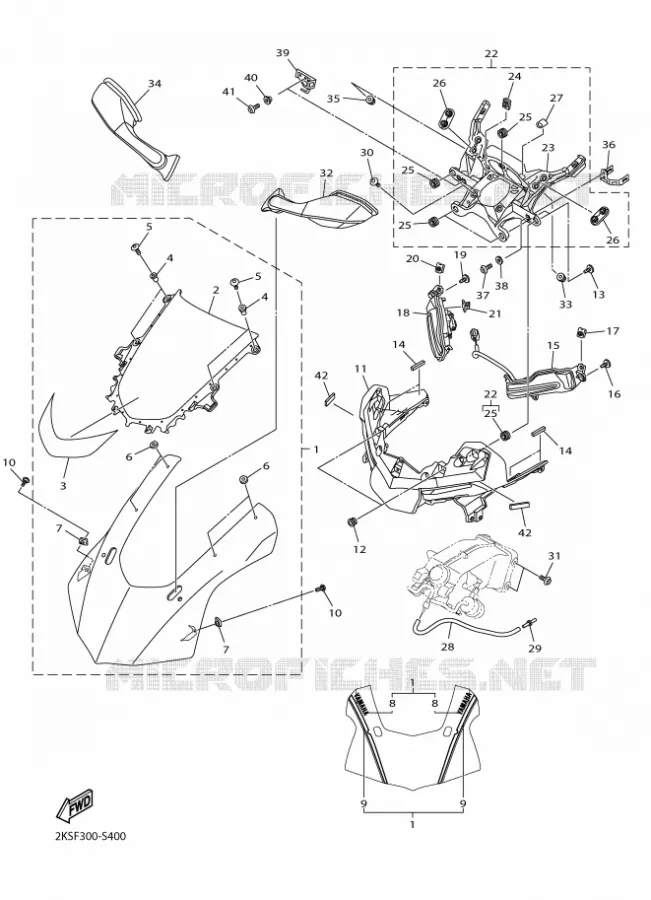 CARENAGES 1  Yamaha MOTO 1000 2018 R1M  YZF-R1M