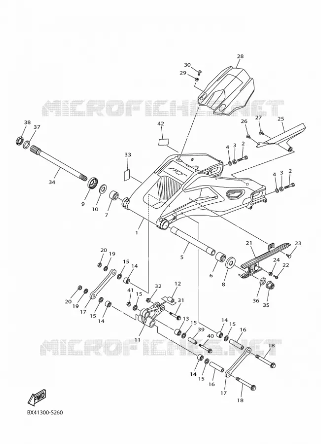 BRAS OSCILLANT  Yamaha MOTO 1000 2018 R1M  YZF-R1M