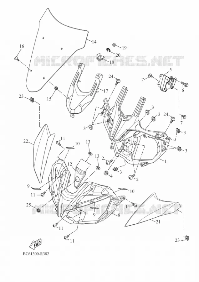 CARENAGE 1 Yamaha MOTO 700 2018 TRACER  MTT690-A
