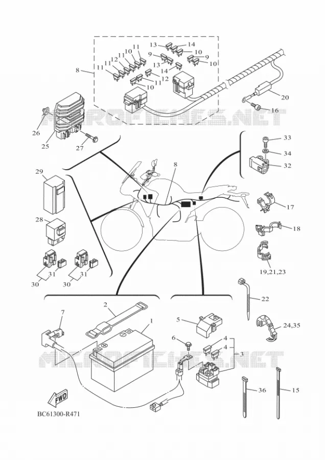 ELECTRIQUE 1 Yamaha MOTO 700 2018 TRACER  MTT690-A