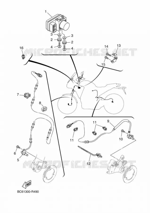 ELECTRIQUE 3 Yamaha MOTO 700 2018 TRACER  MTT690-A