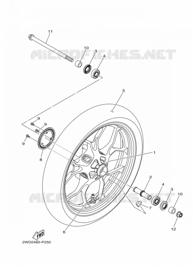 ROUE AVANT Yamaha MOTO 250 2018 MT  MTN250-A