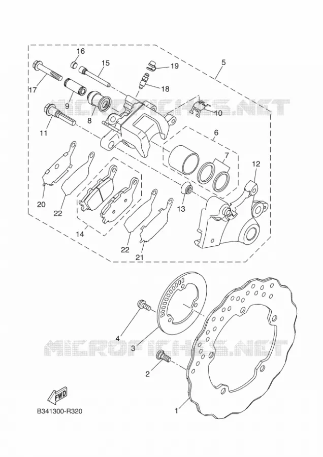 ETRIER DE FREIN ARRIERE Yamaha MOTO 700 2018 XSR  MTM690