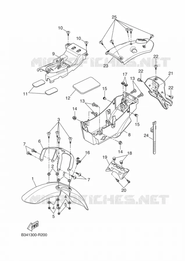 GARDE BOUE Yamaha MOTO 700 2018 XSR  MTM690