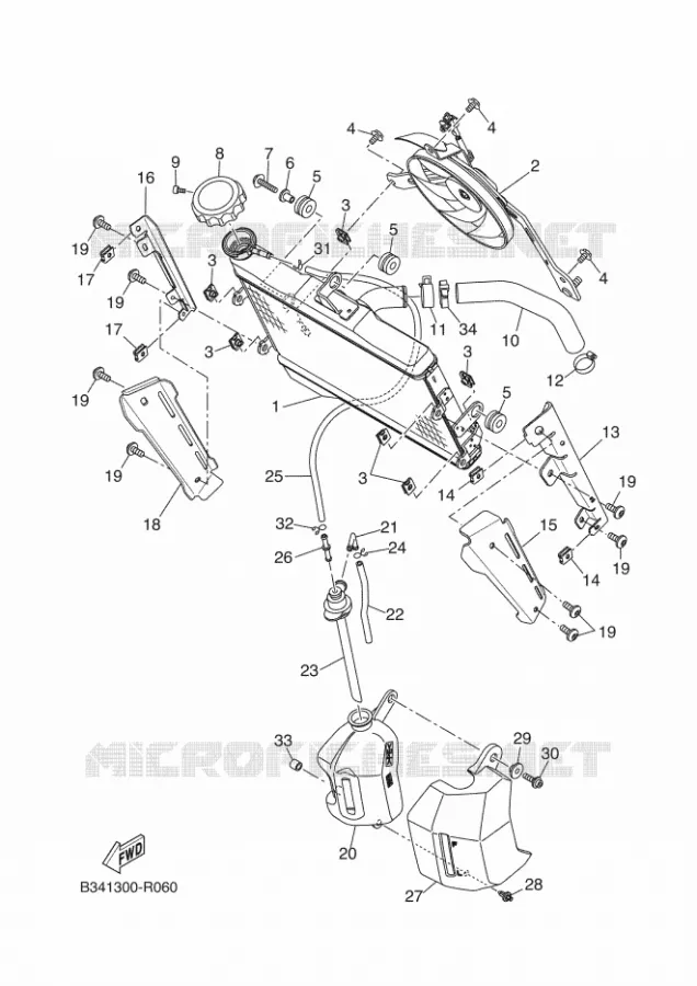 RADIATEUR / DURITES Yamaha MOTO 700 2018 XSR  MTM690