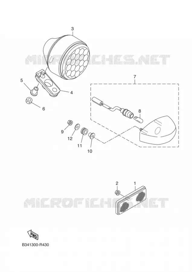 FEU ARRIERE Yamaha MOTO 700 2018 XSR  MTM690