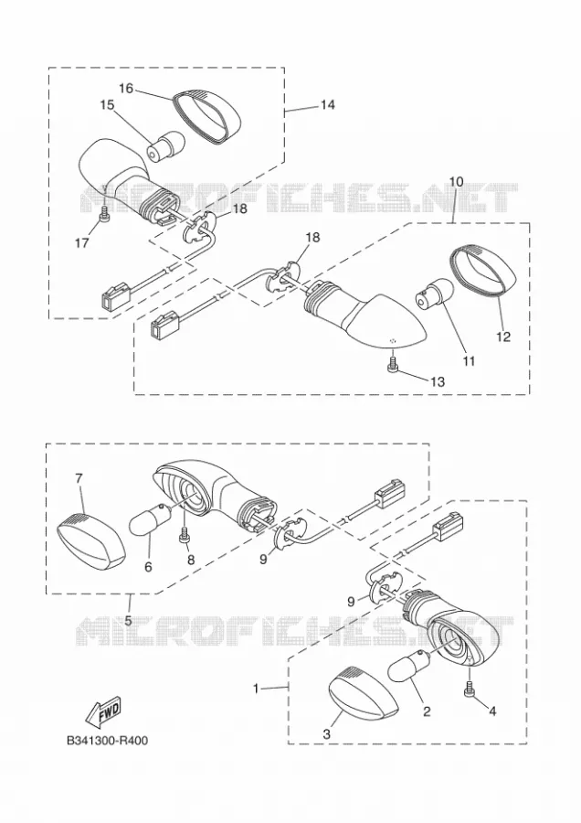 CLIGNOTANT Yamaha MOTO 700 2018 XSR  MTM690