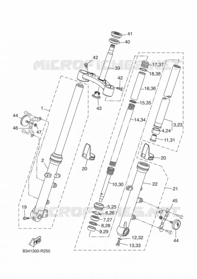 FOURCHE Yamaha MOTO 700 2018 XSR 35KW  MTM690-U