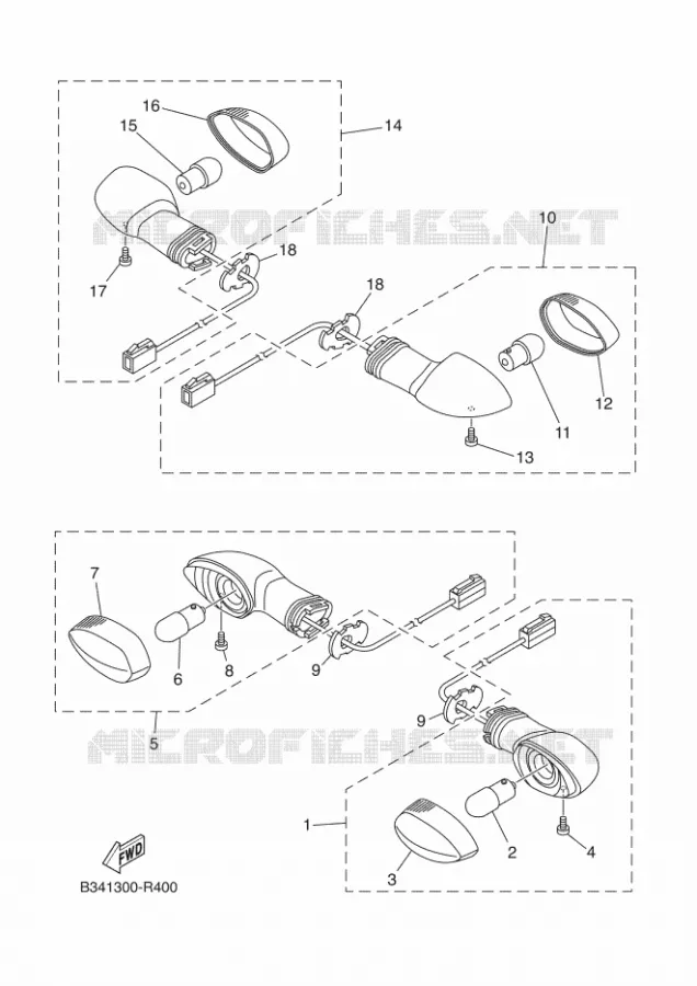 CLIGNOTANT Yamaha MOTO 700 2018 XSR 35KW  MTM690-U