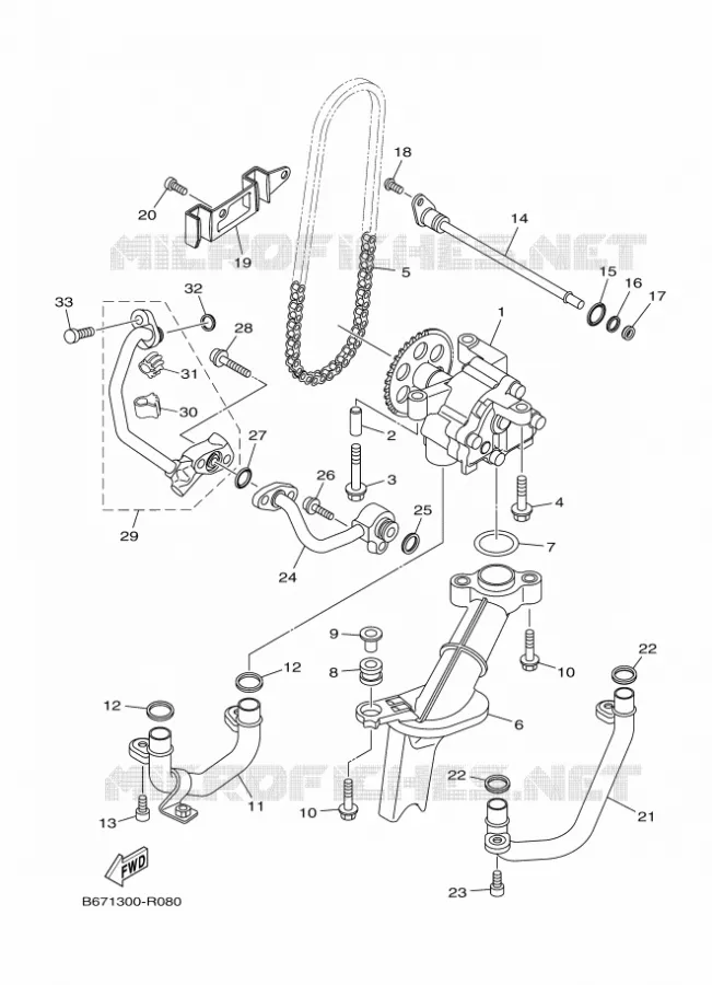 POMPE A HUILE Yamaha MOTO 1000 2018 MT  MTN1000