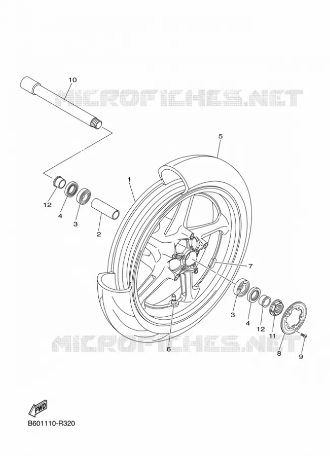 ROUE AVANT Yamaha MOTO 1000 2018 MT  MTN1000
