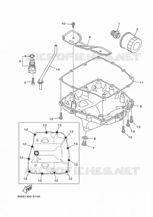 FILTRE A HUILE Yamaha MOTO 1000 2018 MT  MTN1000