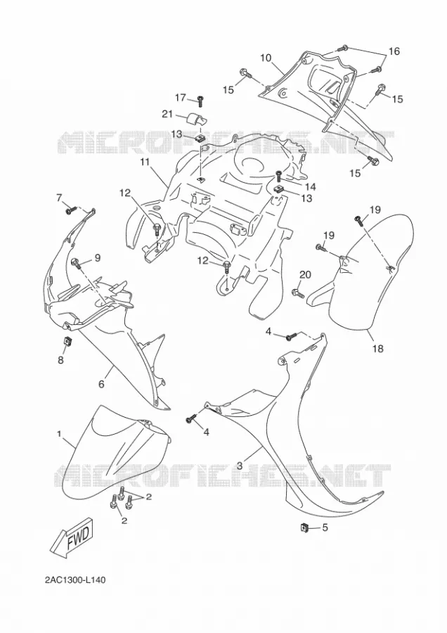 GARDE BOUE Yamaha SCOOTER 50 2012 NEOS 4  YN50F
