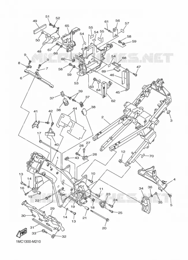 CADRE Yamaha MOTO 1300 2018 FJR  FJR1300-A