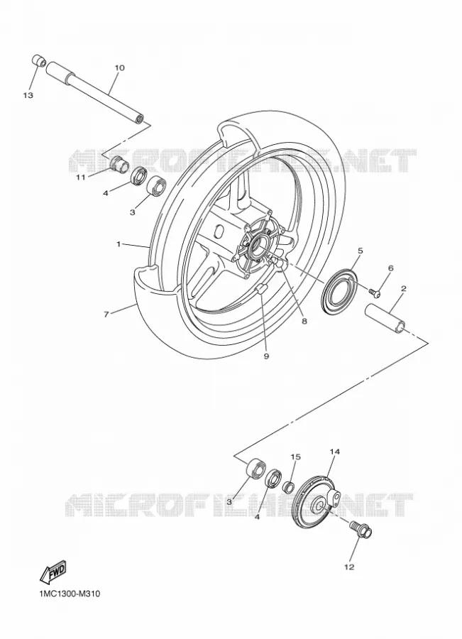ROUE AVANT Yamaha MOTO 1300 2018 FJR  FJR1300-A