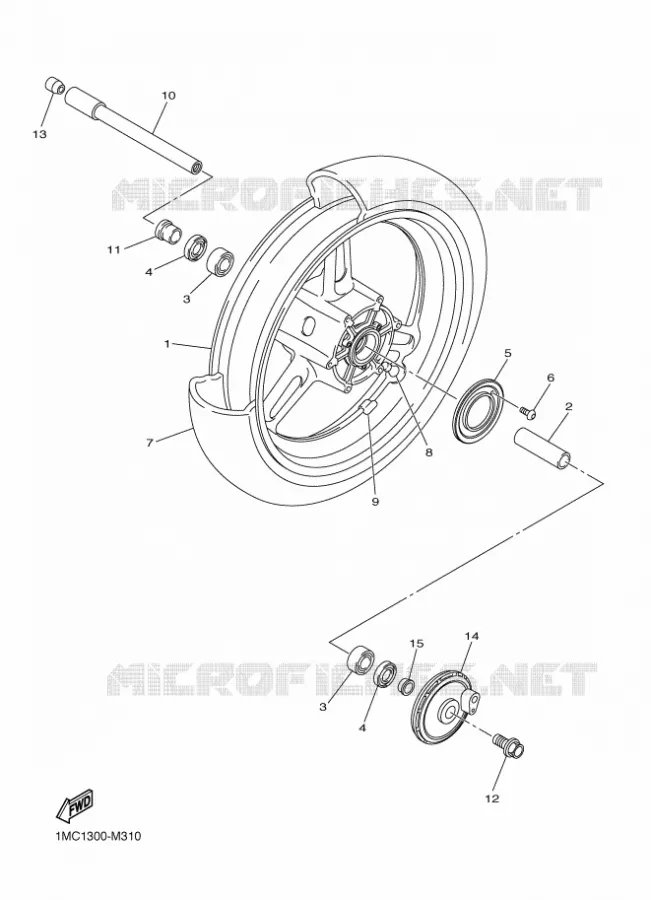 ROUE AVANT Yamaha MOTO 1300 2018 FJR  FJR1300-A