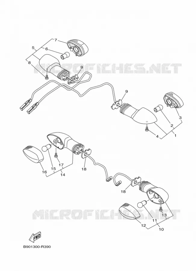 CLIGNOTANT Yamaha MOTO 900 2018 XSR  MTM850