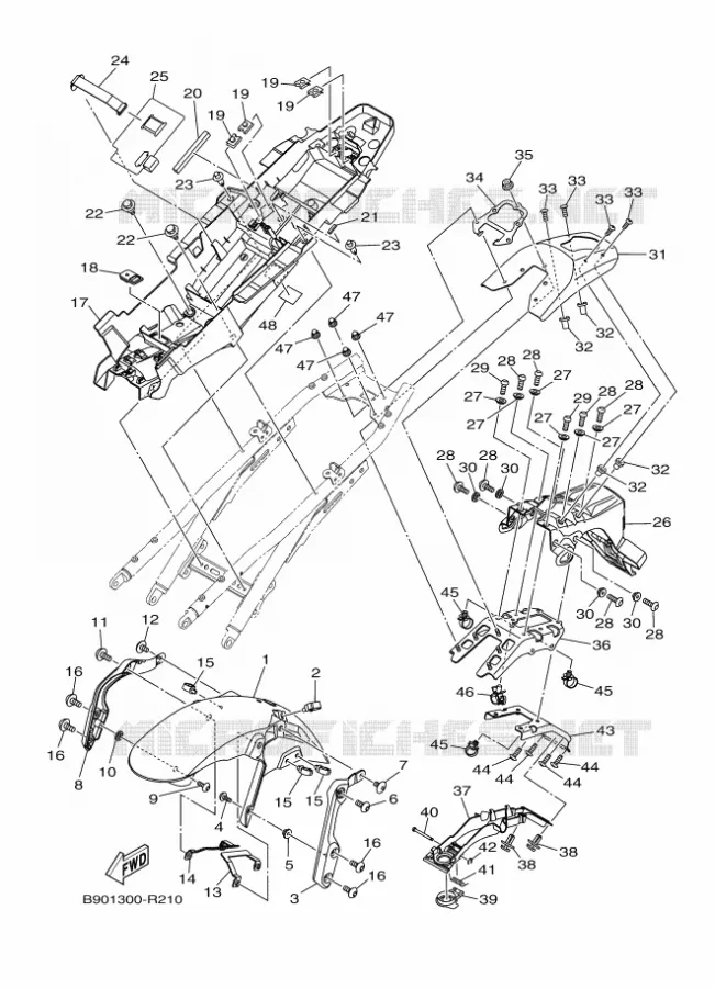GARDE BOUE Yamaha MOTO 900 2018 XSR  MTM850