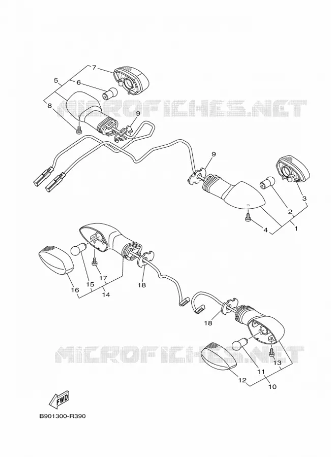 CLIGNOTANT Yamaha MOTO 900 2018 XSR  MTM850