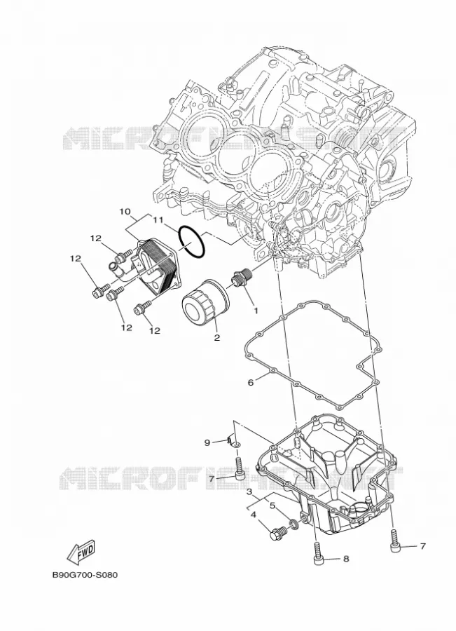 FILTRE A HUILE Yamaha MOTO 900 2018 XSR  MTM850