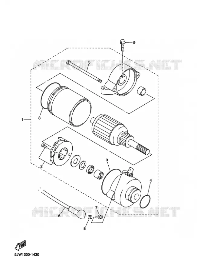 DEMARREUR Yamaha MOTO 1300 2018 FJR AS  FJR1300-AS