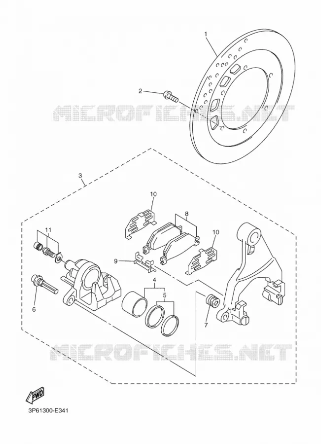 ETRIER DE FREIN ARRIERE Yamaha MOTO 1300 2018 FJR AS  FJR1300-AS
