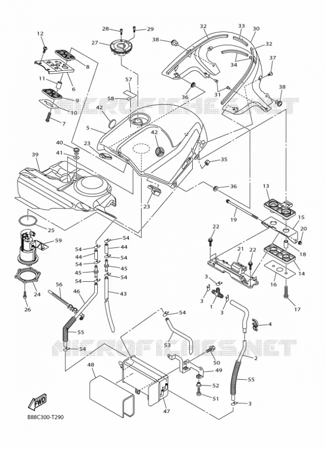 RESERVOIR A ESSENCE Yamaha MOTO 1300 2018 FJR AS  FJR1300-AS