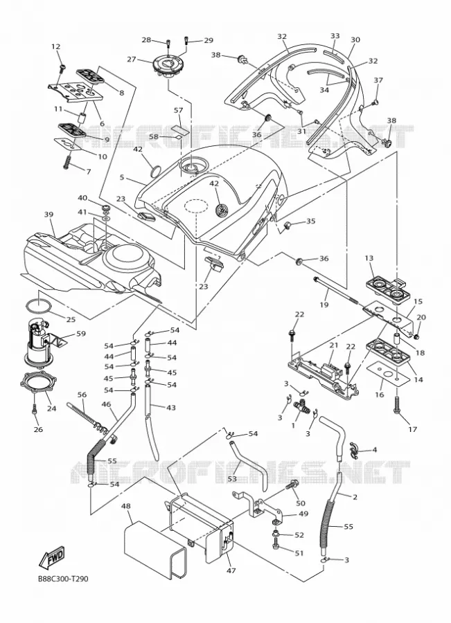 RESERVOIR A ESSENCE Yamaha MOTO 1300 2018 FJR AS  FJR1300-AS