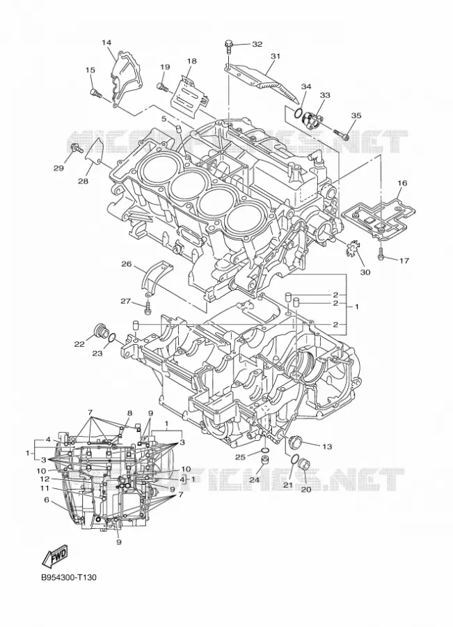 CARTER MOTEUR Yamaha MOTO 1300 2018 FJR AS  FJR1300-AS