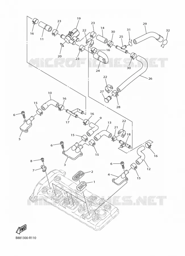SYSTÈME D'ADMISSION D'AIR AIS Yamaha MOTO 1300 2018 FJR AE  FJR1300-AE