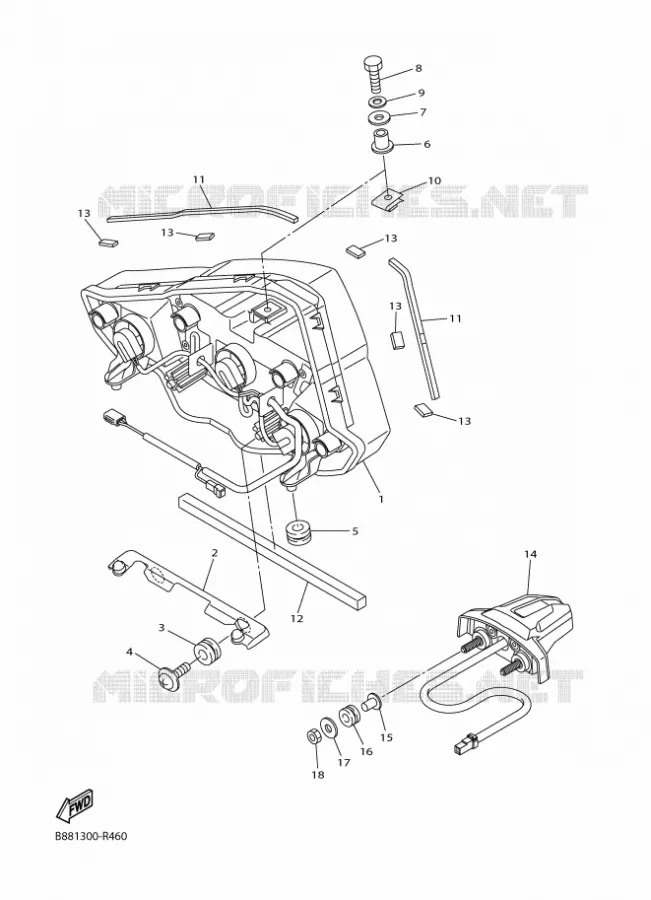 FEU ARRIERE Yamaha MOTO 1300 2018 FJR AE  FJR1300-AE