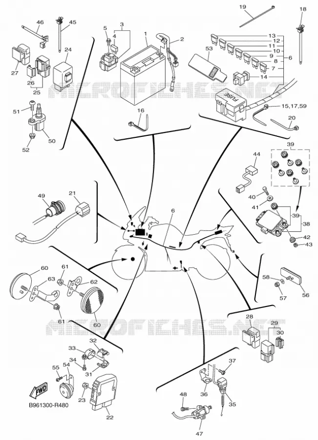PARTIE ELECTRIQUE 2 Yamaha MOTO 1300 2018 FJR AE  FJR1300-AE