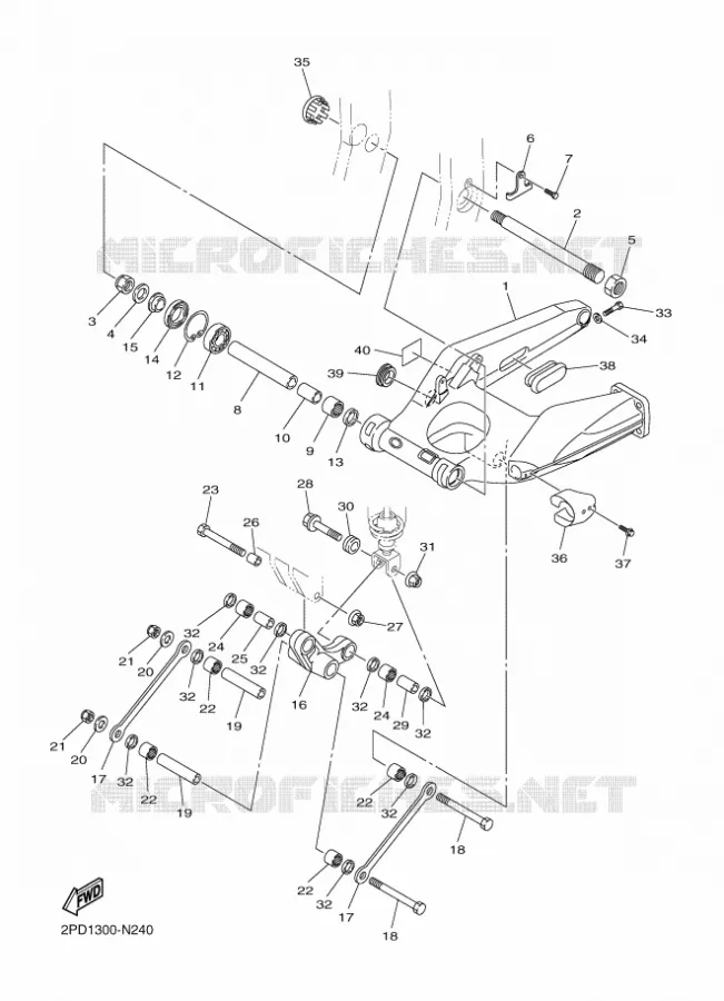 BRAS OSCILLANT  Yamaha MOTO 1300 2018 FJR AE  FJR1300-AE