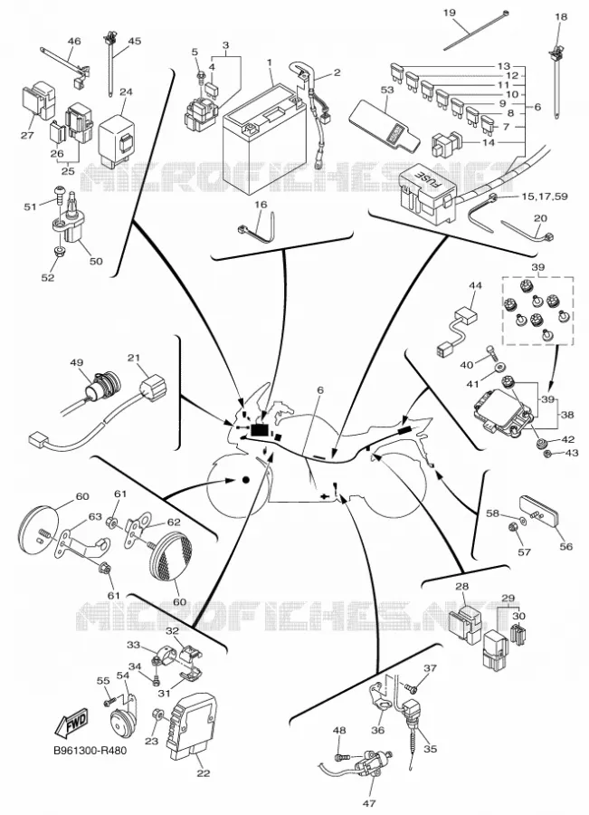ELECTRIQUE 2 Yamaha MOTO 1300 2018 FJR AE  FJR1300-AE