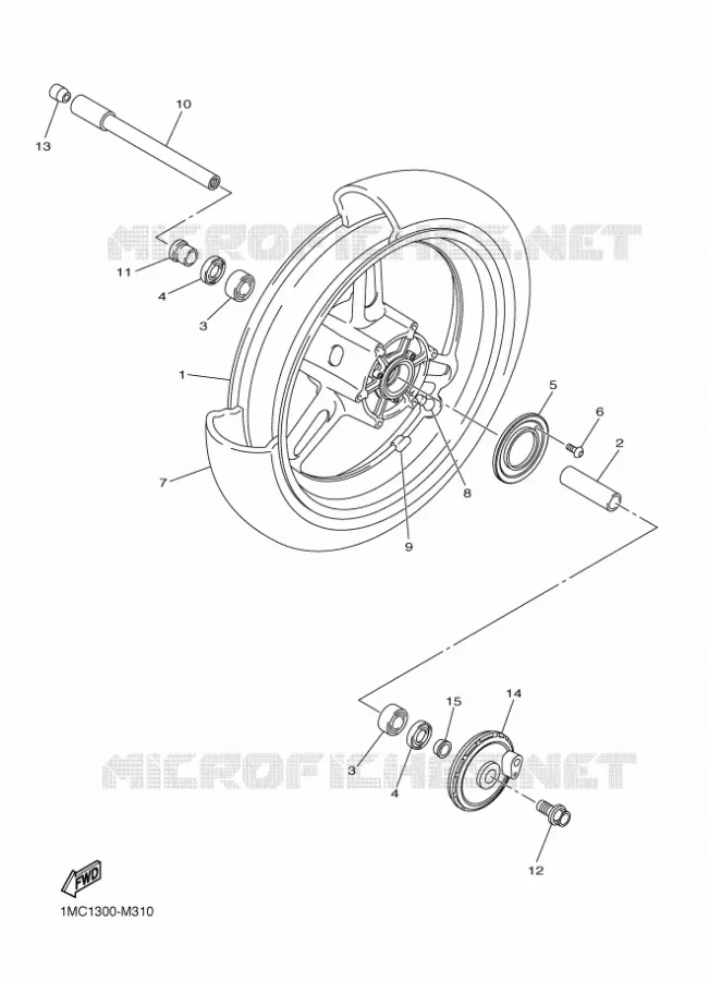 ROUE AVANT Yamaha MOTO 1300 2018 FJR AE  FJR1300-AE