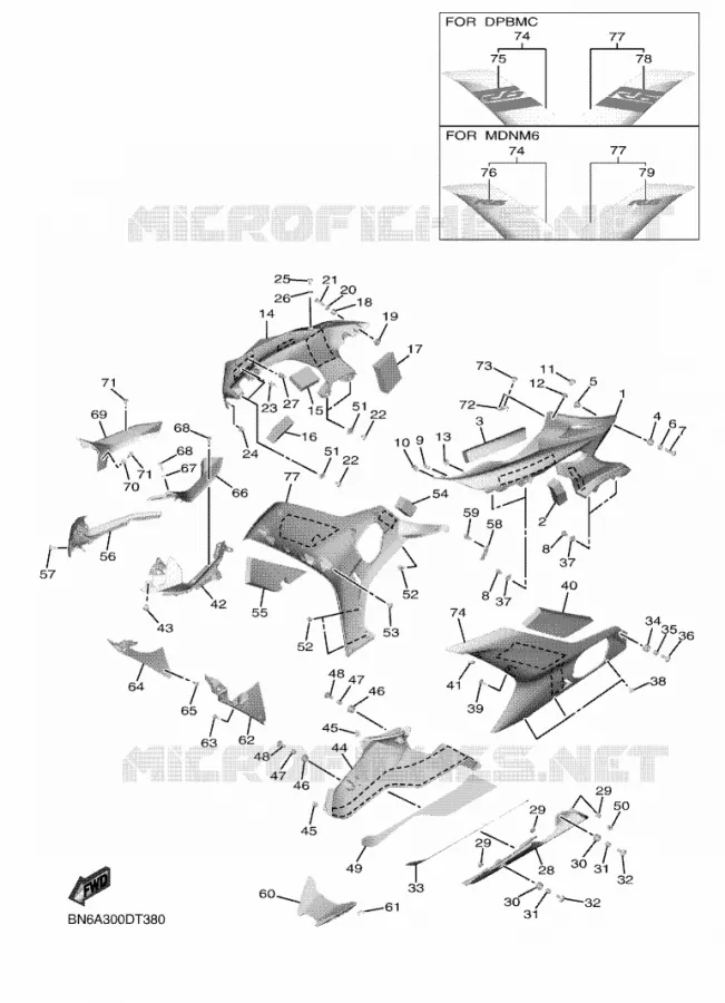 CARENAGES 2 Yamaha MOTO 600 2018 R6  YZF600