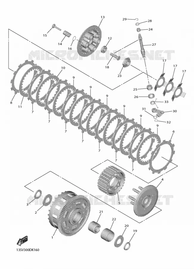EMBRAYAGE DE DEMARREUR Yamaha MOTO 600 2018 R6  YZF600